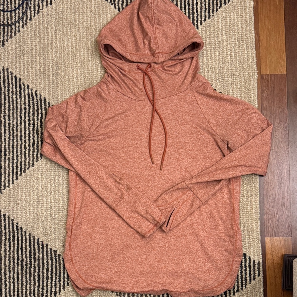 Athleta orange/ Rust Hoodie Sweatshirt
